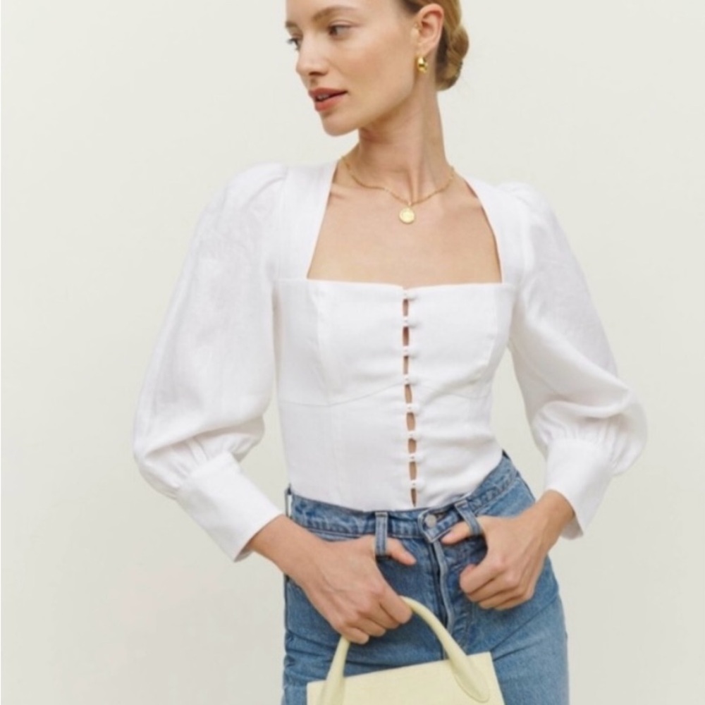 Reformation Micah Linen Top